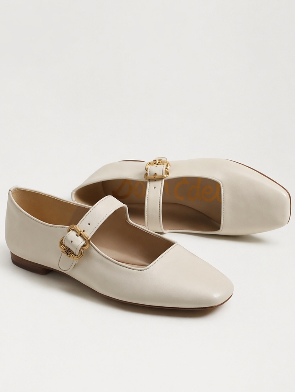 Sam‎ Edelman Women's Michaela Mary Jane Flat Size 10 Ivory Leather Ballet Classy